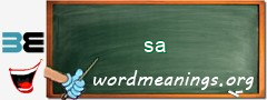 WordMeaning blackboard for sa